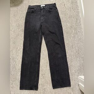Reformation Black Straight Leg Jeans Women’s Size 29 High Rise Sustainable Denim